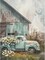 Diamond Painting Kits for Adults, Vintage Truck and Barn Full Drill Embroidery Cross Stitch Crystal Rhinestone Paintings Pictures Arts Wall Decor Painting Dots Kits